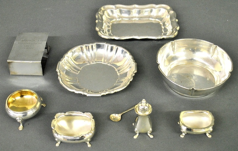 Appraisal: - Group of English and sterling silver tableware to incl