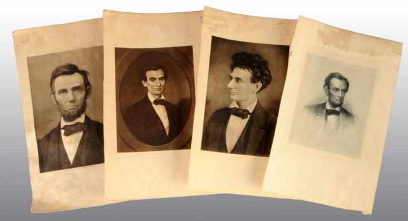 Appraisal: Lot of Abraham Lincoln Prints Description Two show Lincoln without