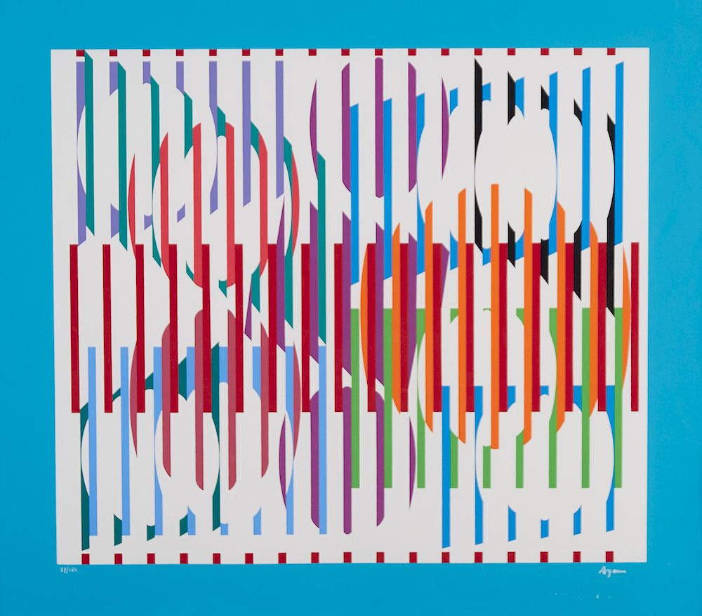 Appraisal: Yaacov Agam Faisceau Silkscreen Yaacov Agam b Silkscreen on paper