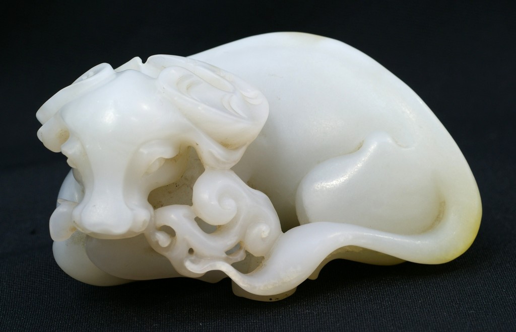 Appraisal: Chinese Carved Jade Recumbent Water Buffalo approx - high together