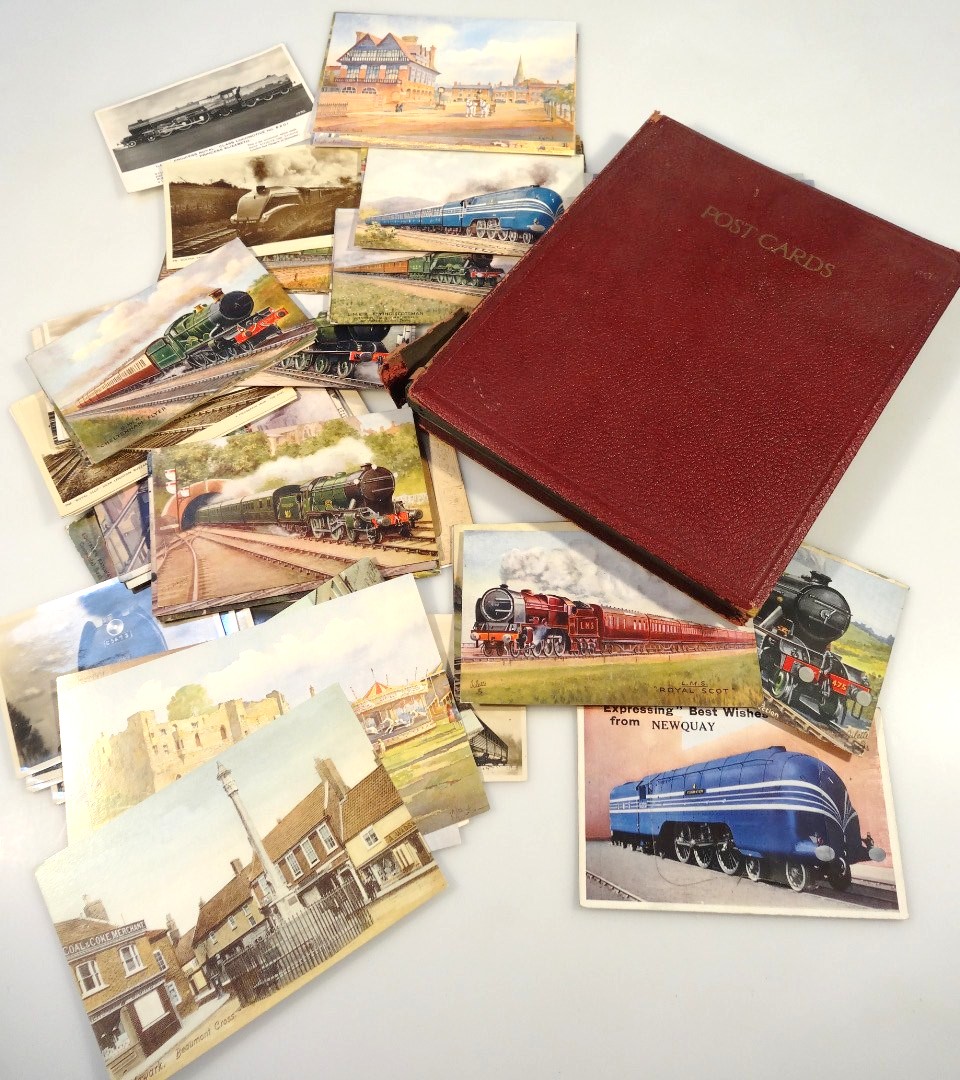 Appraisal: Various early thC and later postcards all train related to