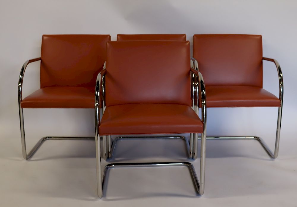 Appraisal: MIDCENTURY Mies Van Der Rohe BRNO Style Chairs In great