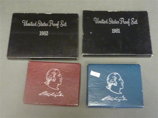 Appraisal: Lot of US proof sets and Washington Commemorative half dollars