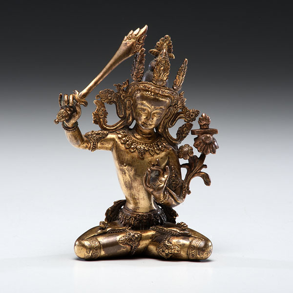 Appraisal: Late Ming Dynasty A finely cast gilt bronze figure Sino-Tibetan