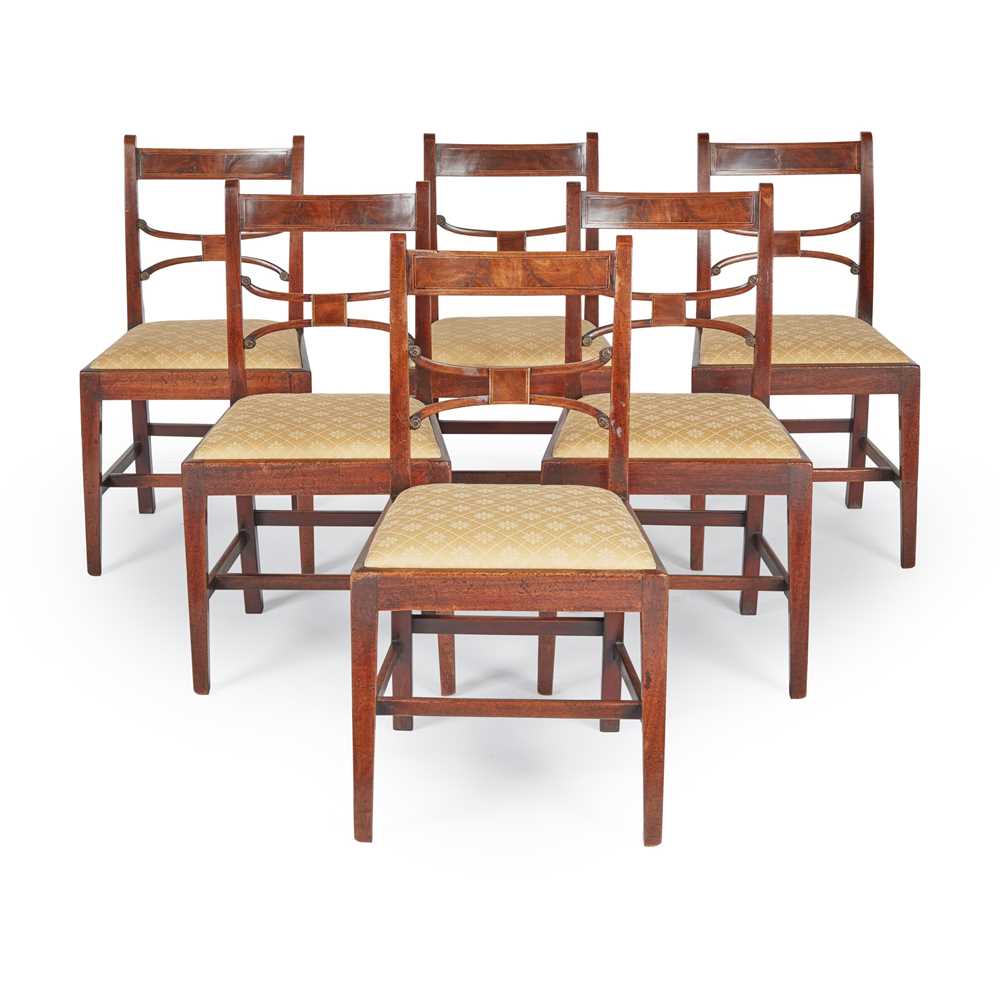 Appraisal: SET OF SIX REGENCY MAHOGANY DINING CHAIRS EARLY TH CENTURY