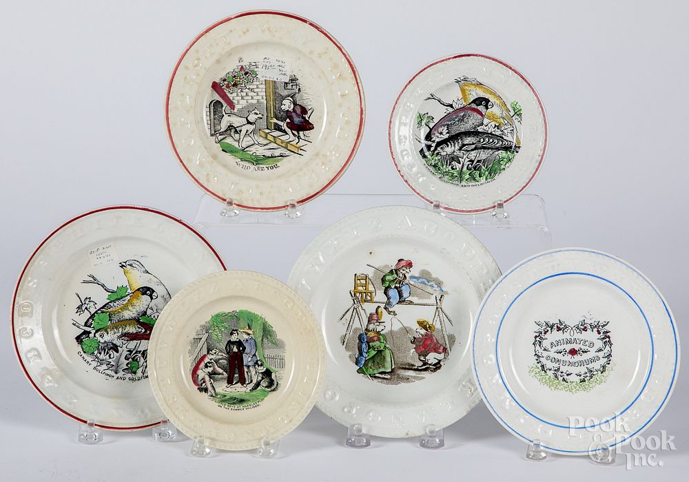 Appraisal: Six Staffordshire ABC plates Six Staffordshire ABC plates - dia