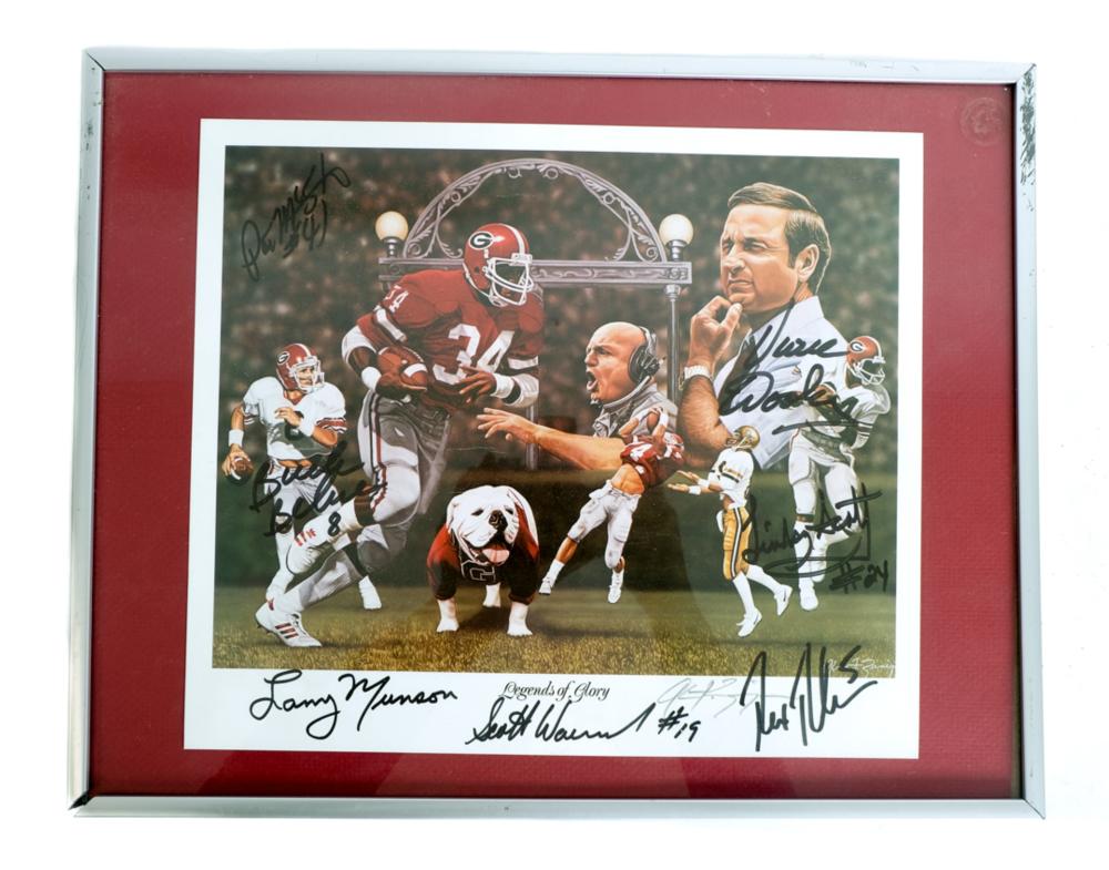 Appraisal: RARE UGA LEGENDS OF GLORY W AUTOGRAPHSRare University of Georgia