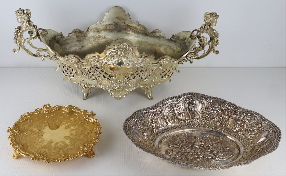 Appraisal: SILVERPLATE Assorted Decorative Silverplate Items Includes a Corbell Co silver-plated