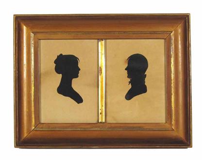 Appraisal: American school th century pair of silhouettes amy hart davis