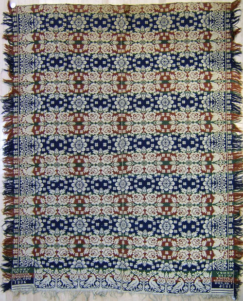 Appraisal: Jacquard coverlet inscribed Henry Wise Laycock Tounship Lancaster County x