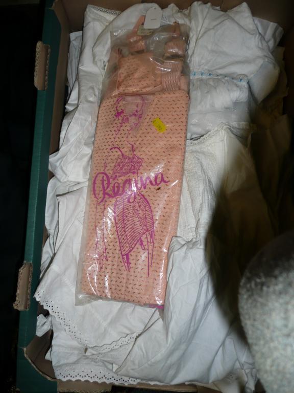 Appraisal: A box of vintage baby nightgowns plus 's packaged pink