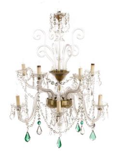 Appraisal: Continental Ten Light Crystal Chandelier Continental likely Italian th century