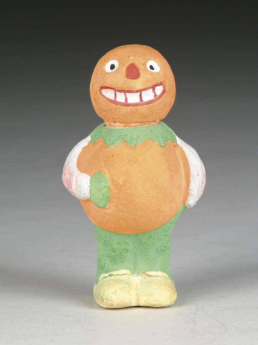 Appraisal: MINI-PUMPKIN BODY CANDY CONTAINER All composition figure with removable head