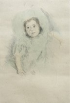 Appraisal: Mary Cassatt American-French - Margot with Bonnett Drypoint etching with