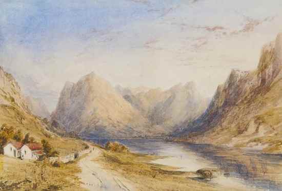 Appraisal: th century English School Buttermere Lake Cumbria watercolour initialled and