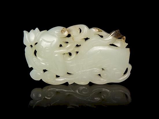 Appraisal: A Jade Figure of Female Immortal Width inches A Jade