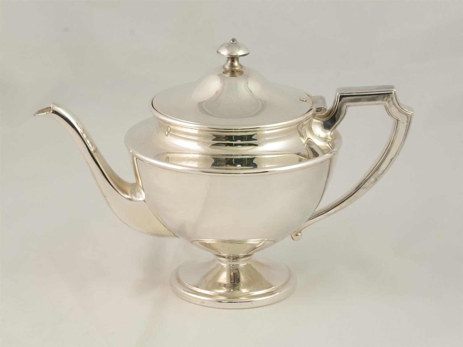 Appraisal: Apollo Sheffield Nickel Silver Teapot high wide TO