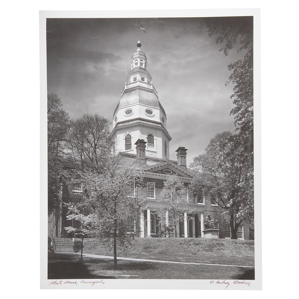 Appraisal: A Aubrey Bodine State House Annapolis photo American - Gelatin