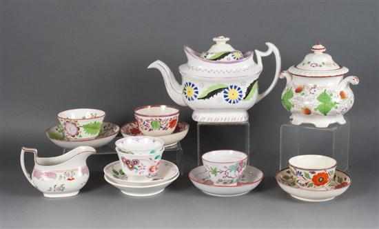 Appraisal: Nine assorted Staffordshire teaware articles first quarter- th century six