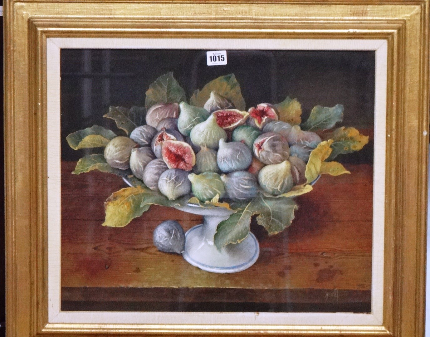 Appraisal: Jose Escofet b Figs on a tazza Figs in a