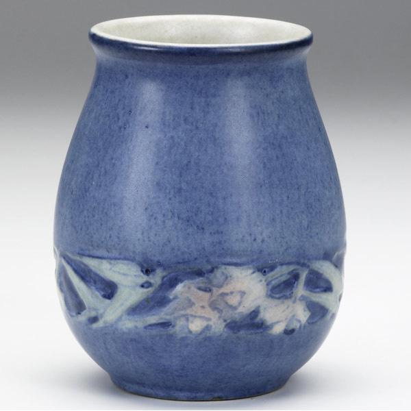 Appraisal: NEWCOMB COLLEGE Bulbous vase by Sadie Irvine with a band