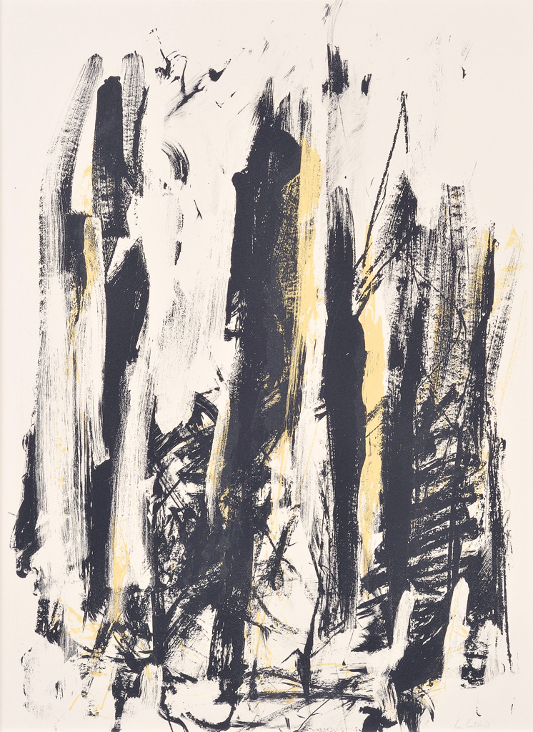 Appraisal: JOAN MITCHELL Arbres Black and Yellow Color lithograph - x