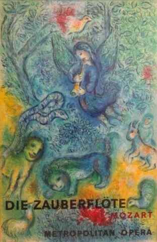 Appraisal: CHAGALL Magic Flute Lithograph by CharlesSorlier Metropolitan Opera's Die Zauberflote