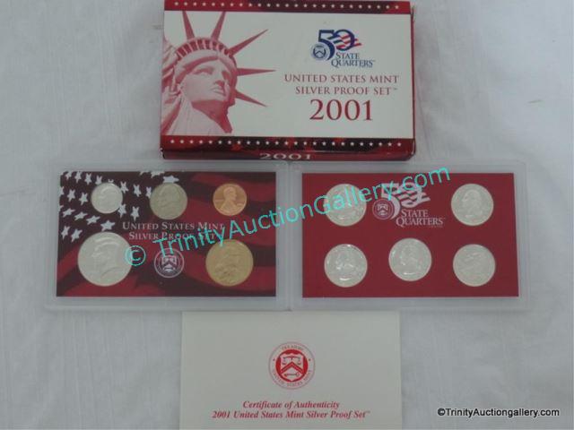 Appraisal: US Mint Silver Proof Coin Set w Coins Issued in