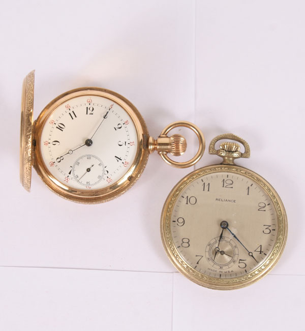 Appraisal: Pocket watches Ingersoll Reliance J in gold filled case and