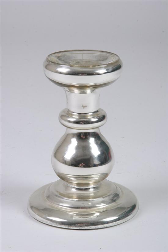 Appraisal: MERCURY GLASS BALUSTER-FORM CANDLESTICK th century - in tall