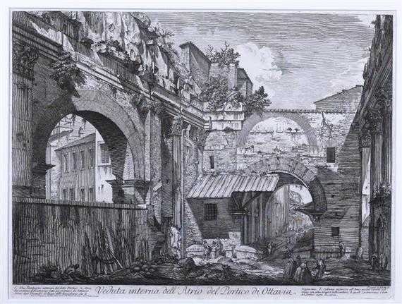 Appraisal: PIRANESI GIVOVANNI BATISTA Mogliano - Rome Veduta interna dell'Atrio del