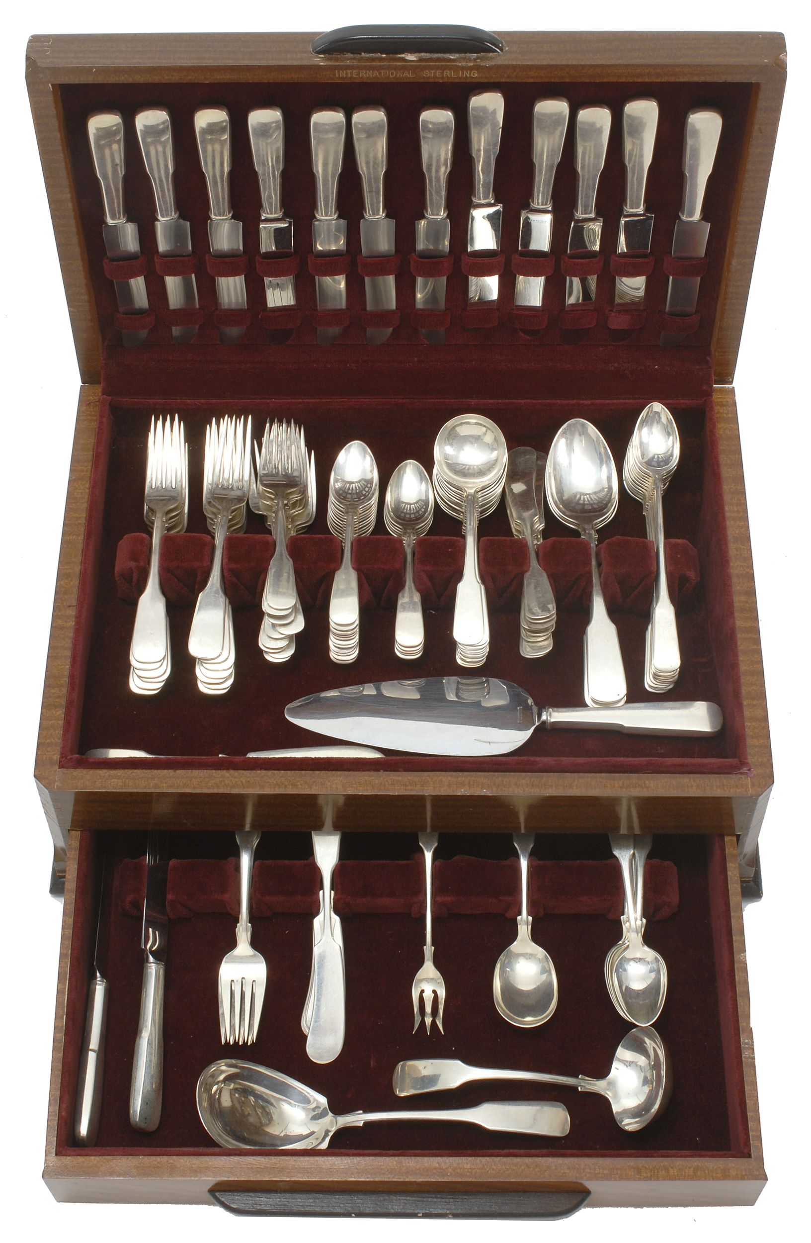 Appraisal: CASED STERLING SILVER FLATWARE SET BY INTERNATIONAL SILVER COMPANY In