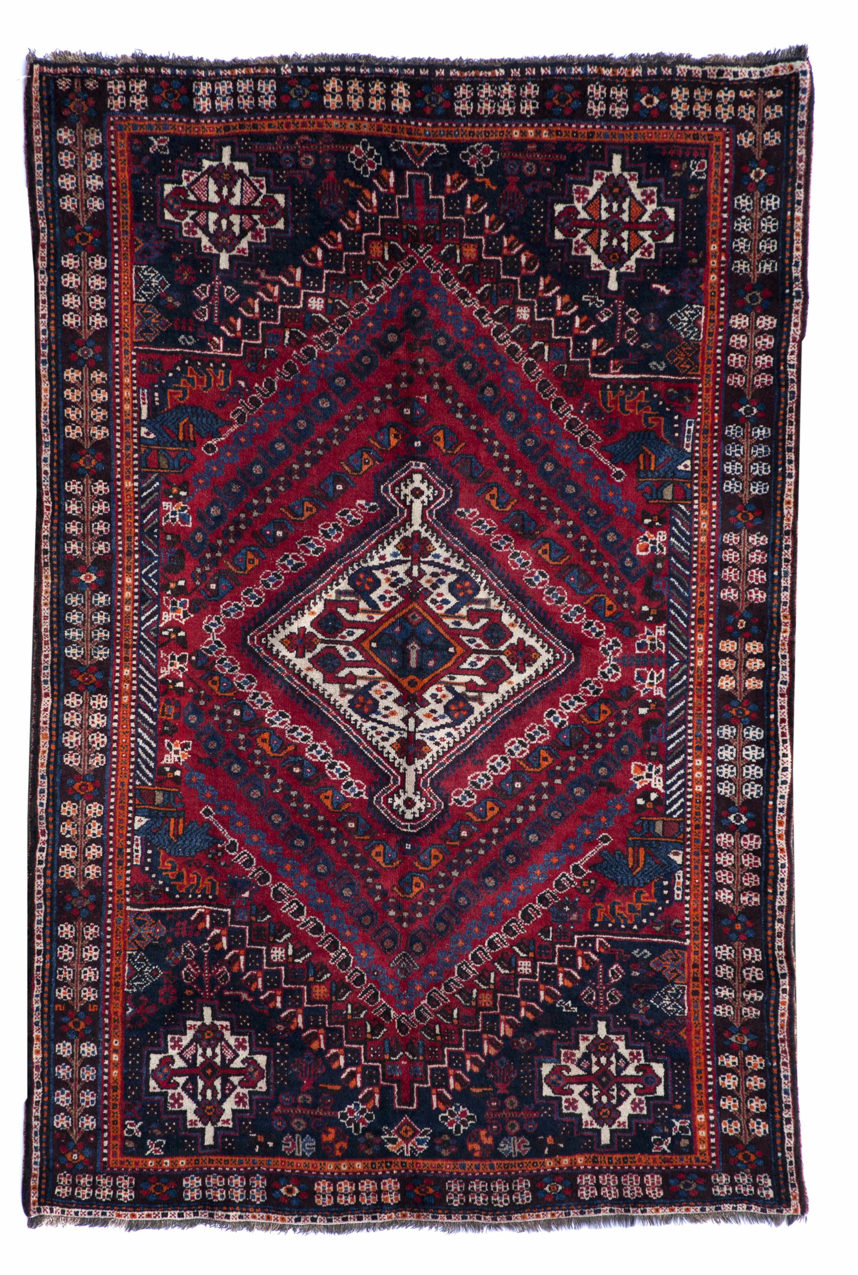 Appraisal: A Shiraz rug size approximately ft in x ft in