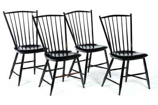 Appraisal: SET OF FIVE WINDSOR SIDE CHAIRS American late th-early th