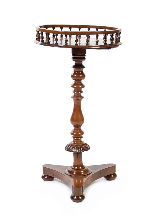 Appraisal: Sale Lot An Irish Yew Wood Candle Stand late th