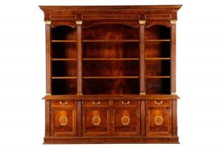 Appraisal: Monumental French Style Bibliotheque Cabinet A monumental Directoire style ormolu