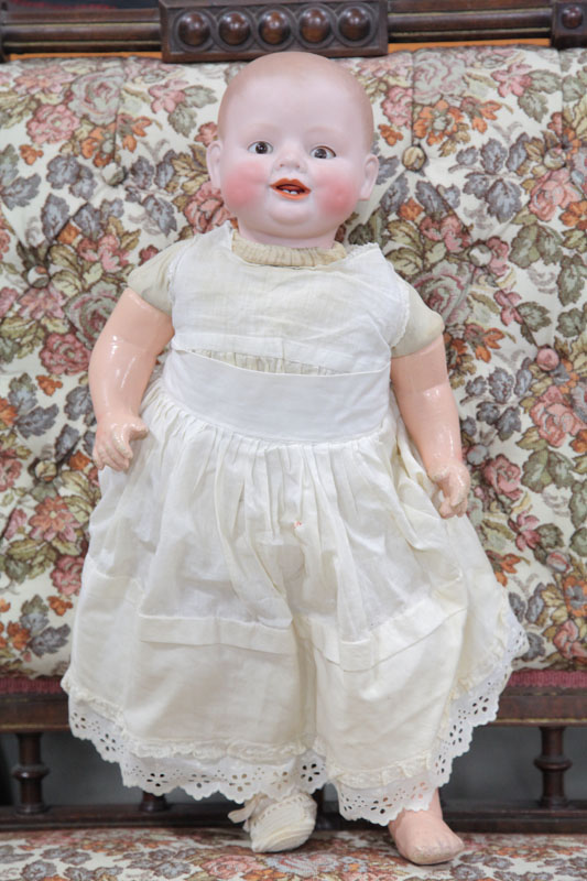 Appraisal: LARGE GEORGENE AVERILL BISQUE HEAD DOLL Germany early th century