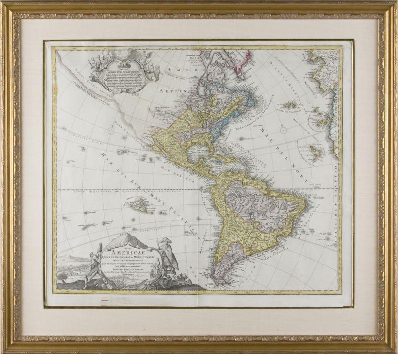 Appraisal: Johann Baptist Homann Map of the Americas Totius Americae Septentionalis