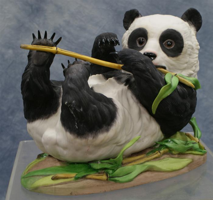 Appraisal: Boehm Panda broken claw and leaf h x w Estimate