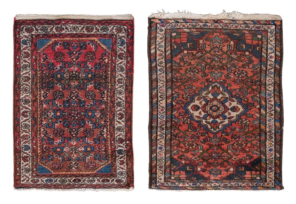 Appraisal: TWO HAMADAN MATS BOTH APPROX X SECOND QUARTER OF THE