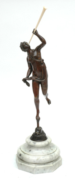 Appraisal: A CLASSICAL STYLE BRONZE AND IVORY FIGURE OF A MAIDEN