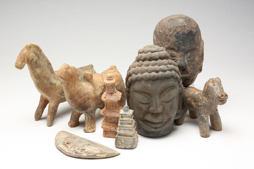 Appraisal: GROUP OF KOREAN FIGURAL POTTERY Most likely th century or