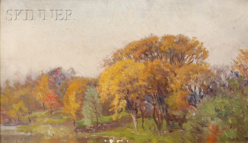 Appraisal: Joseph Eliot Enneking American - Autumn Trees Signed or inscribed