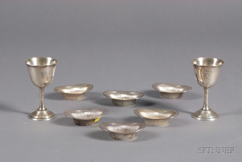 Appraisal: Set of Twelve Black Starr Gorham Sterling Sherry Stems th