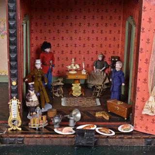 Appraisal: Small Group of Dolls and Dollhouse Accessories th and th