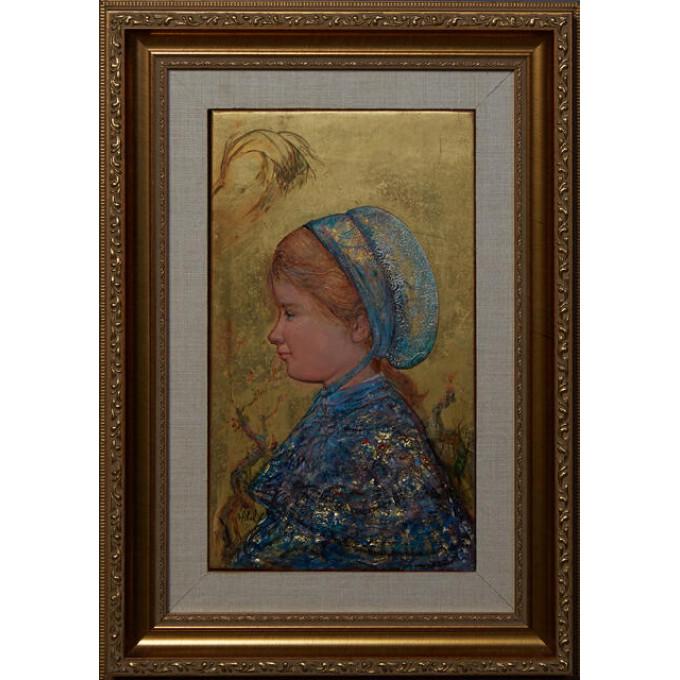 Appraisal: Edna Hibel - Massachusetts Florida Portrait of a Young Girl