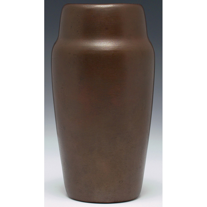 Appraisal: Clewell vase copper-clad pottery shouldered shape original patina w x