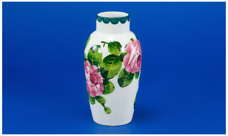 Appraisal: Wemyss Vase cabbage rose pattern impressed marks to base inches