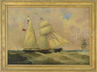 Appraisal: UNSIGNED English th Century PORTRAIT OF THE TWO-MAST SCHOONER MARY