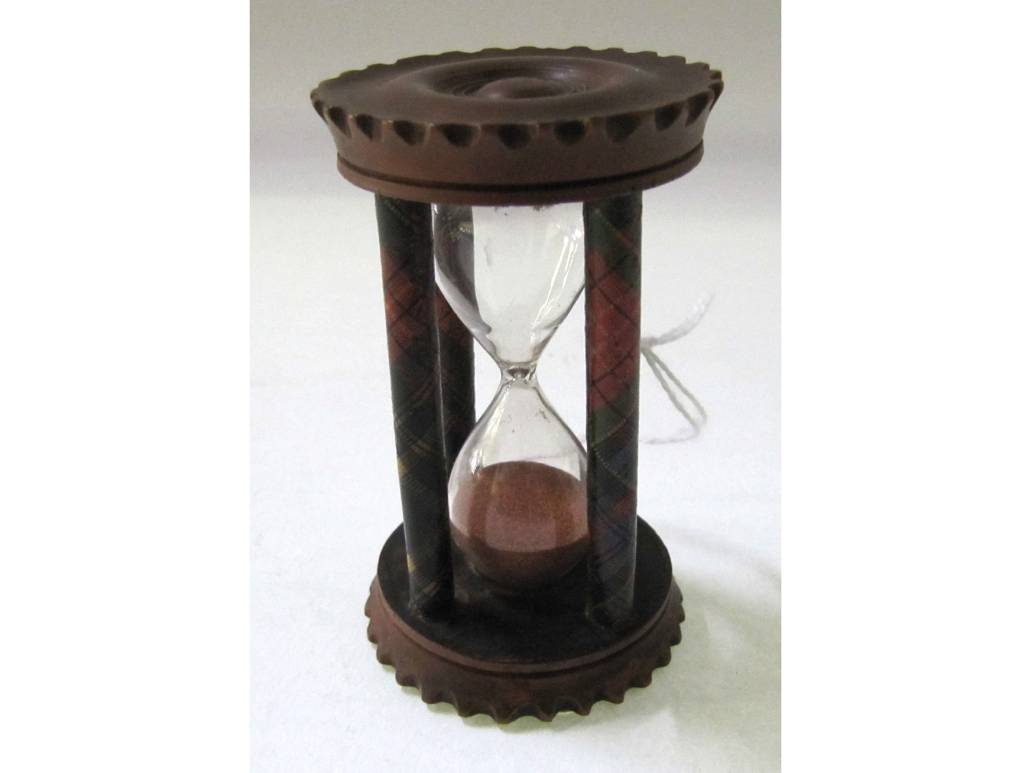 Appraisal: A Mauchline tartanware egg timer